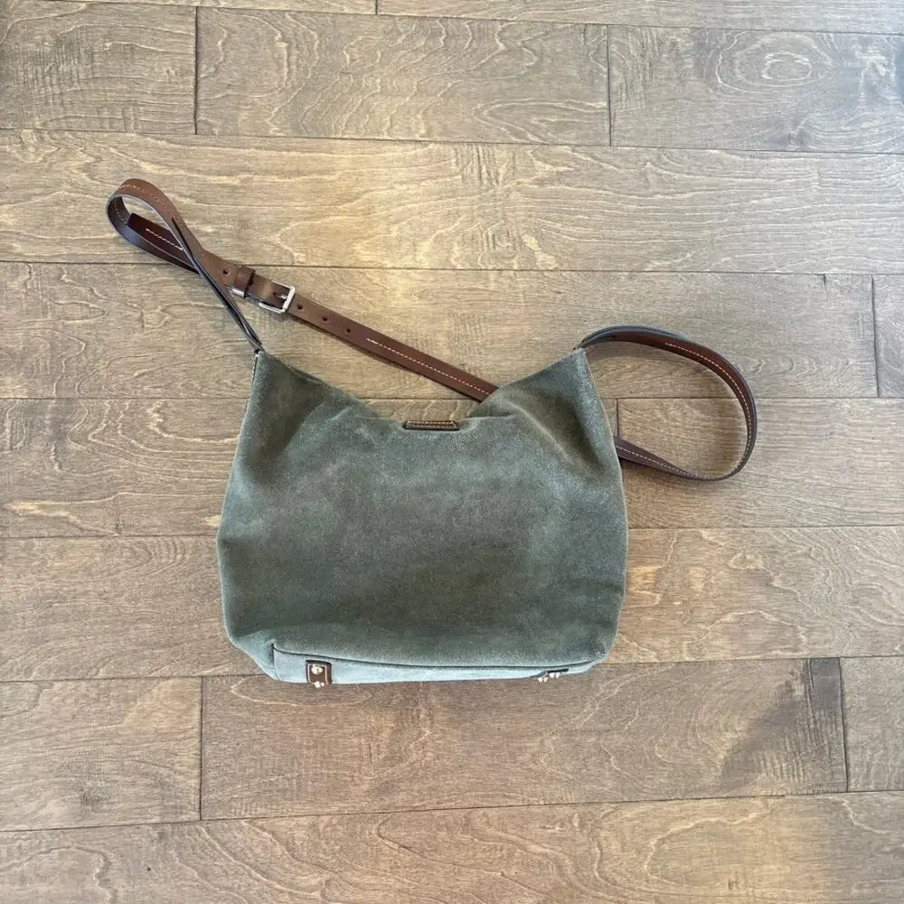 Dooney & Bourke Moss Large Hobo Suede Leather Bag